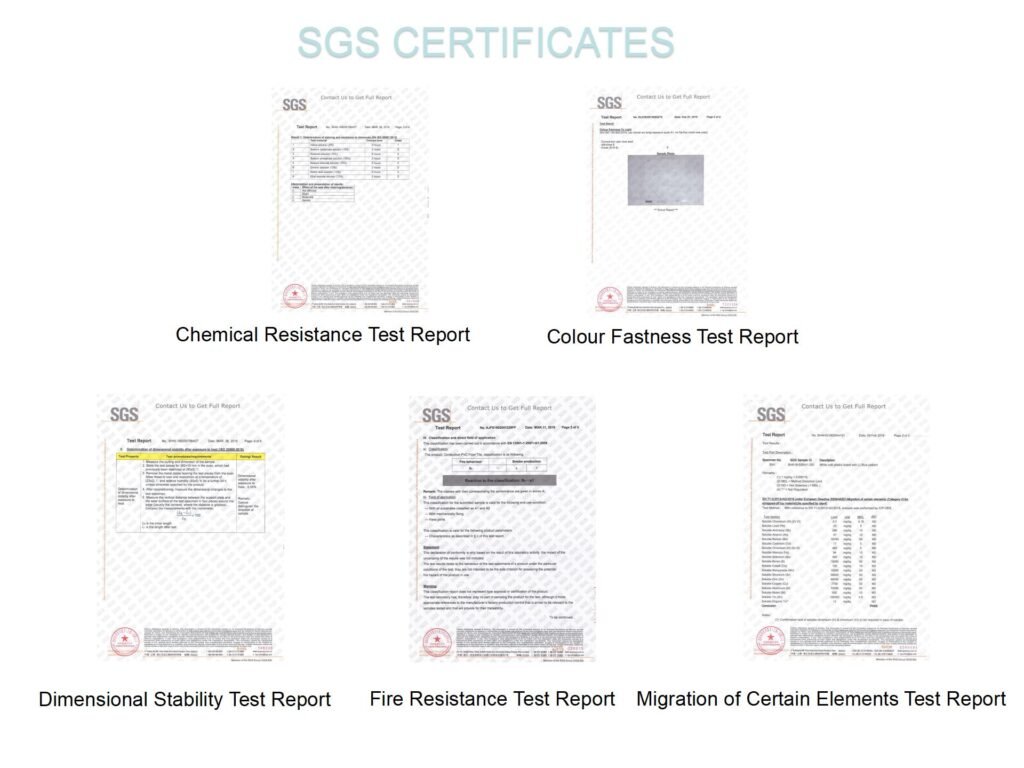 SGS certificates of anti-static ESD conductive vinyl flooring tiles factory manufacturer producer YH FLOORS in china