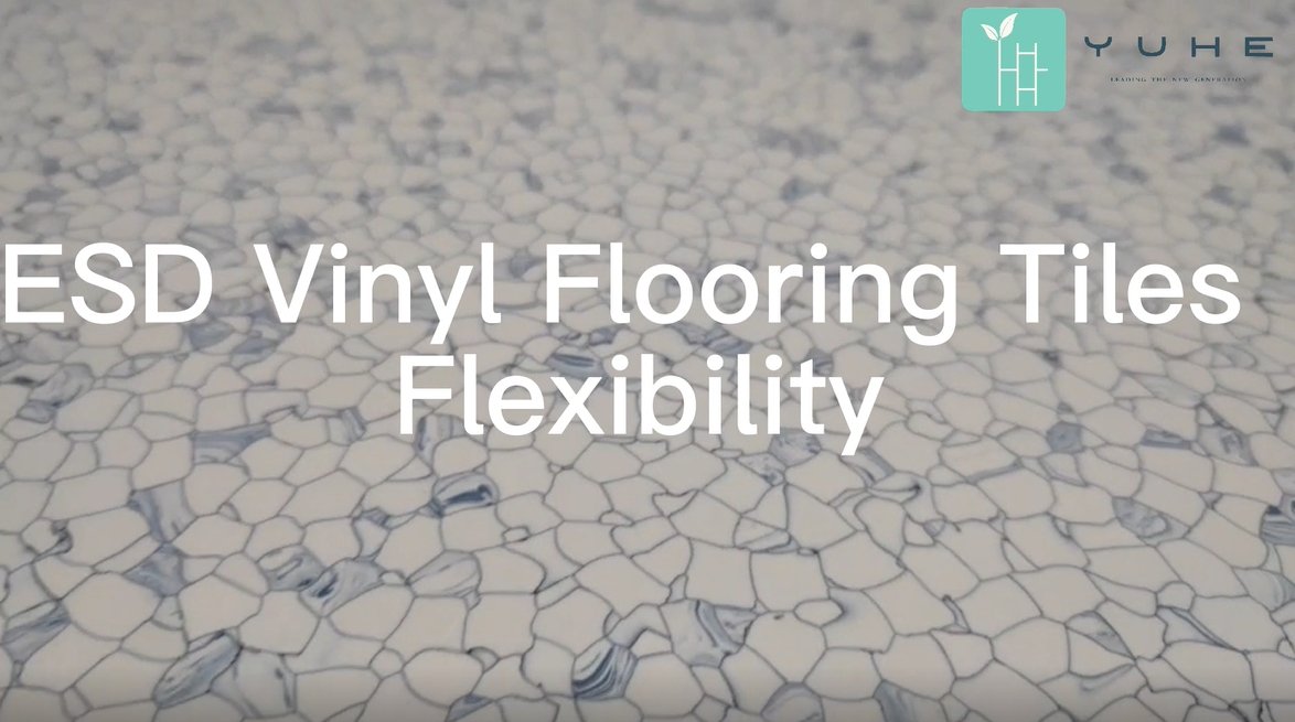 esd anti-static vinyl flooring tiles static conductive pvc floor tiles flexibility pvc dotp factory in china 