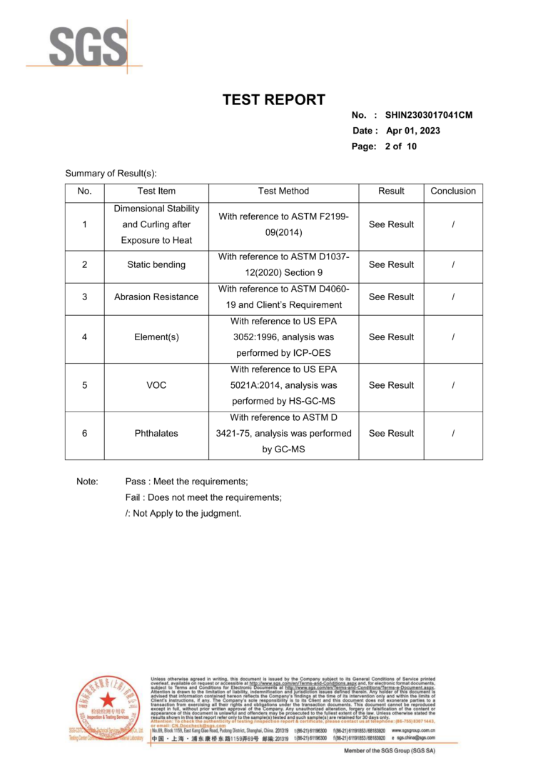 VOC and Phthalates Test