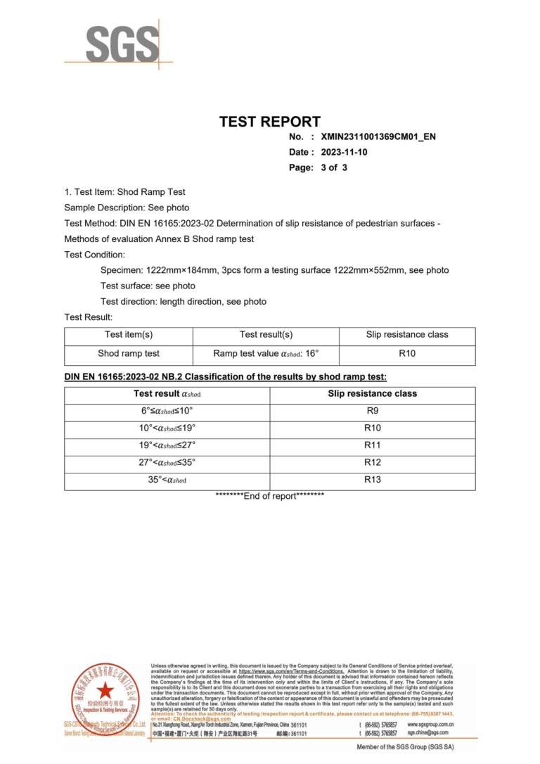 Slip Resistance and Anti Slip Test