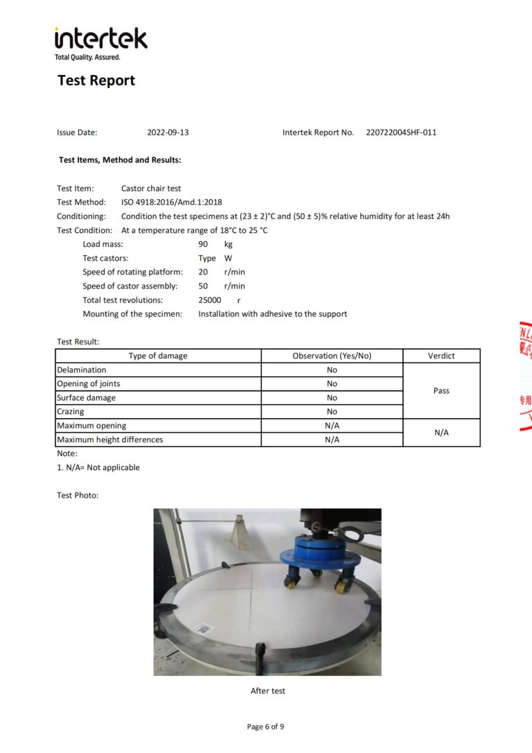5 Tests Including Dynamic Coefficient of Friction - Slip Resistance- Castor Chair Test- Resistance to Staining- Fungi Resistance Test(4)_06