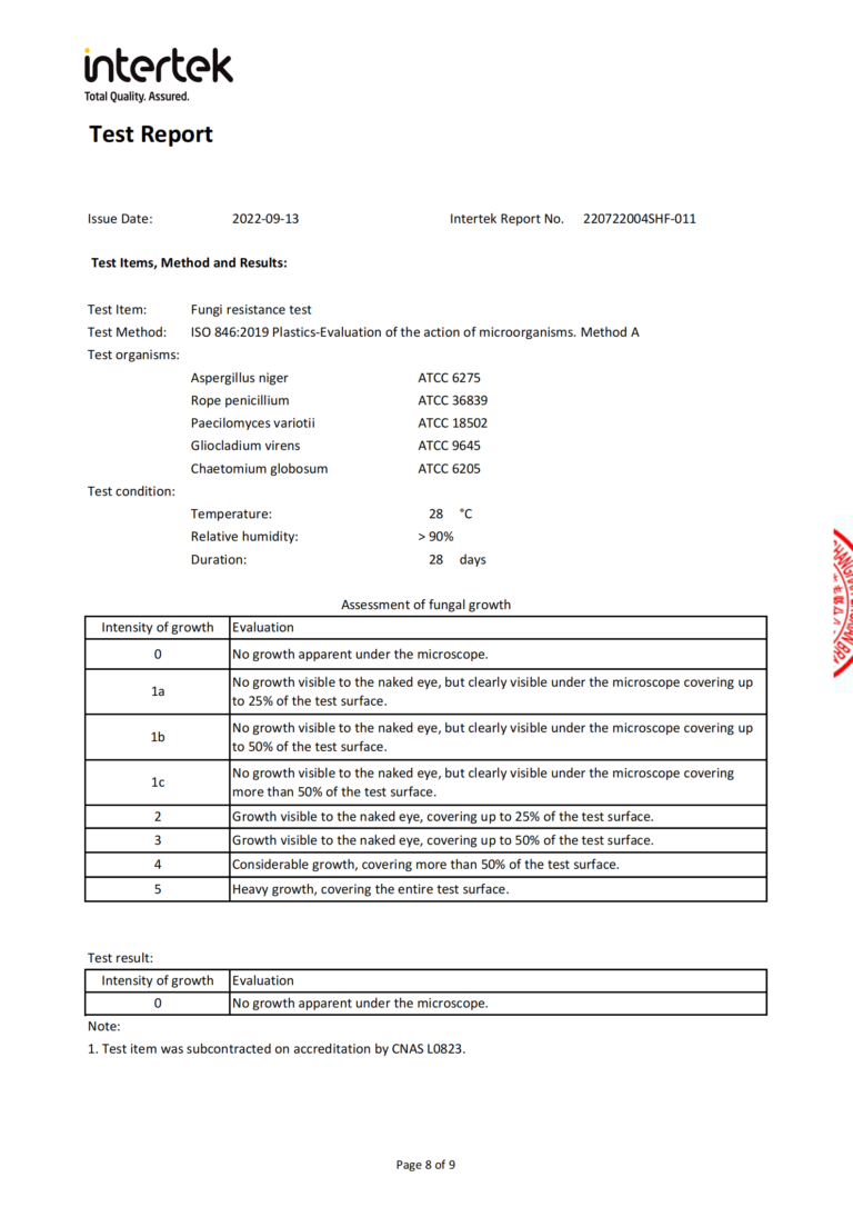 5 Tests Including Dynamic Coefficient of Friction - Slip Resistance- Castor Chair Test- Resistance to Staining- Fungi Resistance Test(4)_08